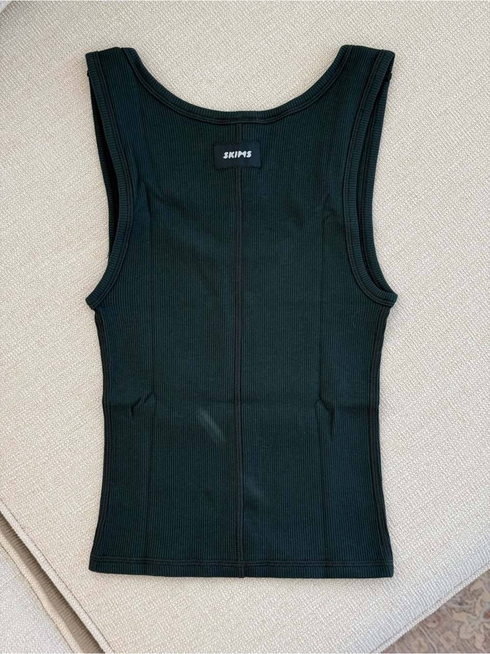 SKIMS Spruce Cotton Rib Tank - Picture 3 of 9